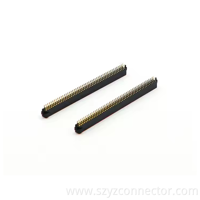 1.27mm Pitch Female Header Dual Row DIP With Outside Post H4.3mm 23P-250P (1)